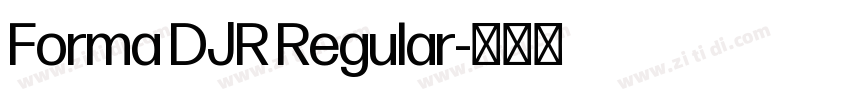 Forma DJR Regular字体转换 Forma DJR Regular字体转换